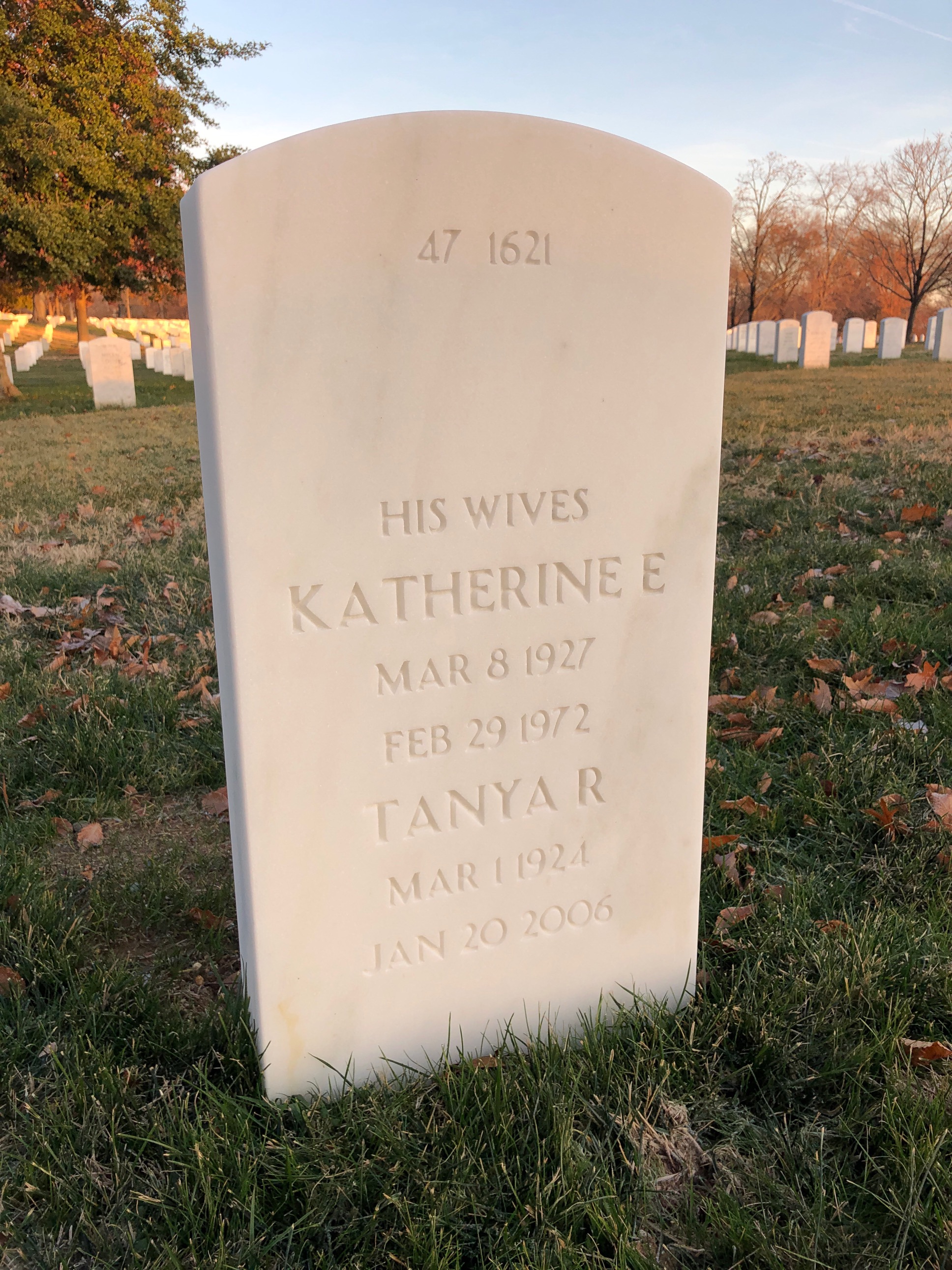 Back of headstone — Harold Collins