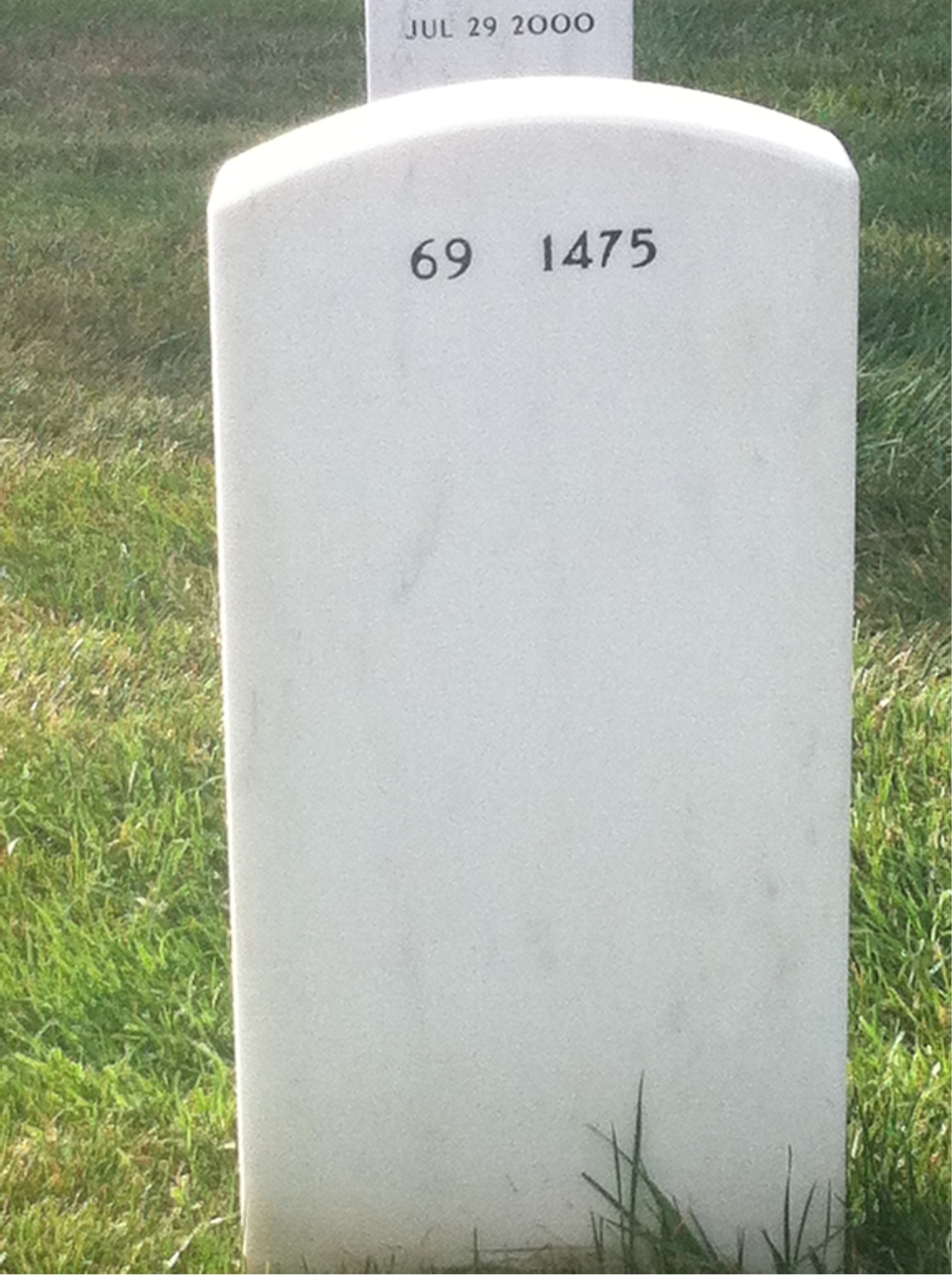 Back of headstone — Ralph Zirkle