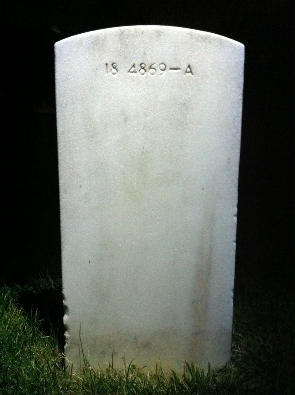 Back of headstone — William Allen