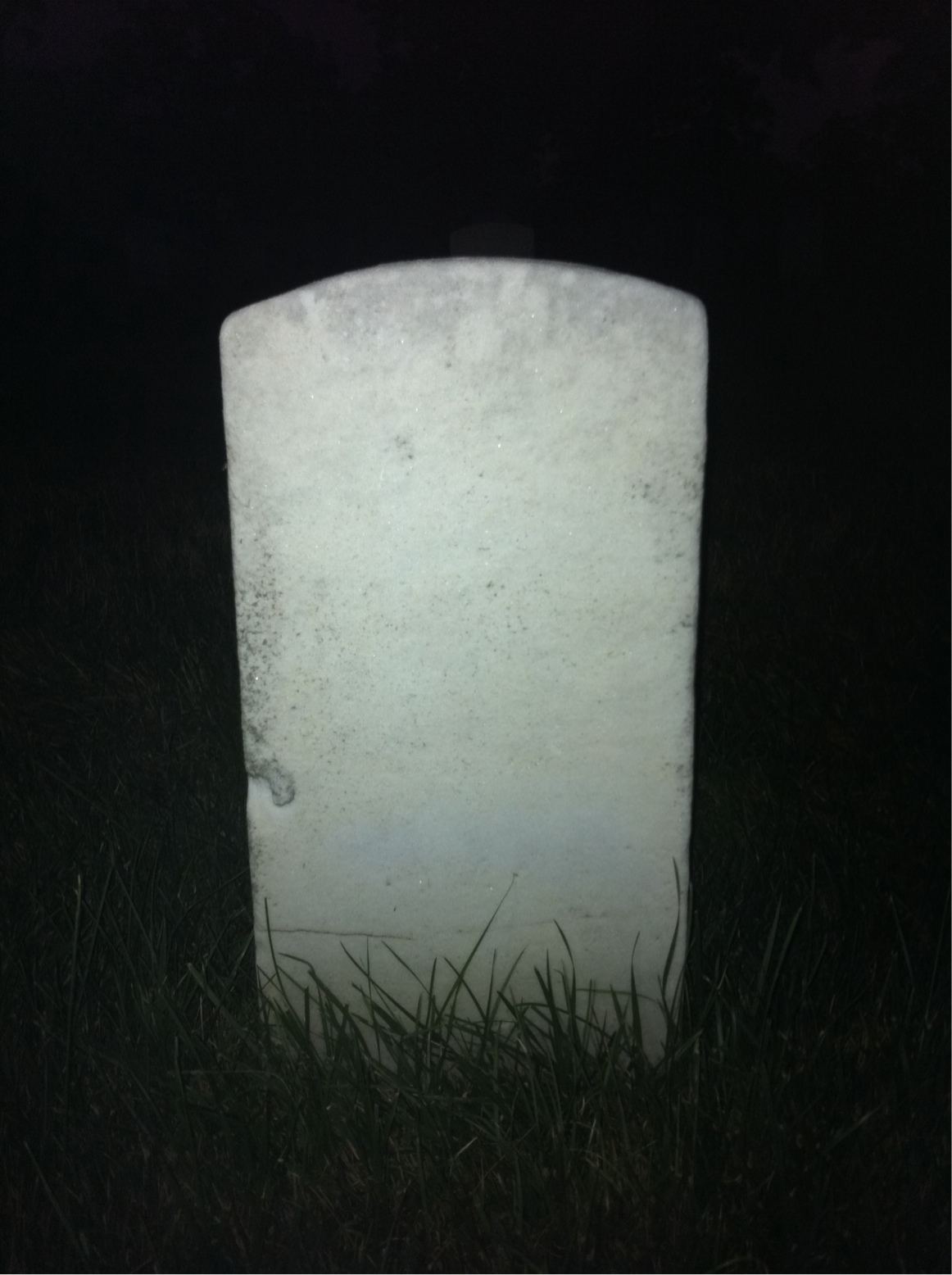 Back of headstone — Sloan Mitchell