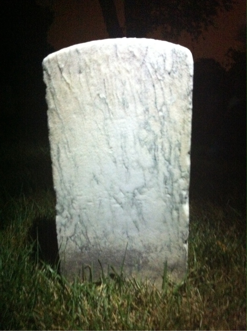 Back of headstone — Thomas Bailey