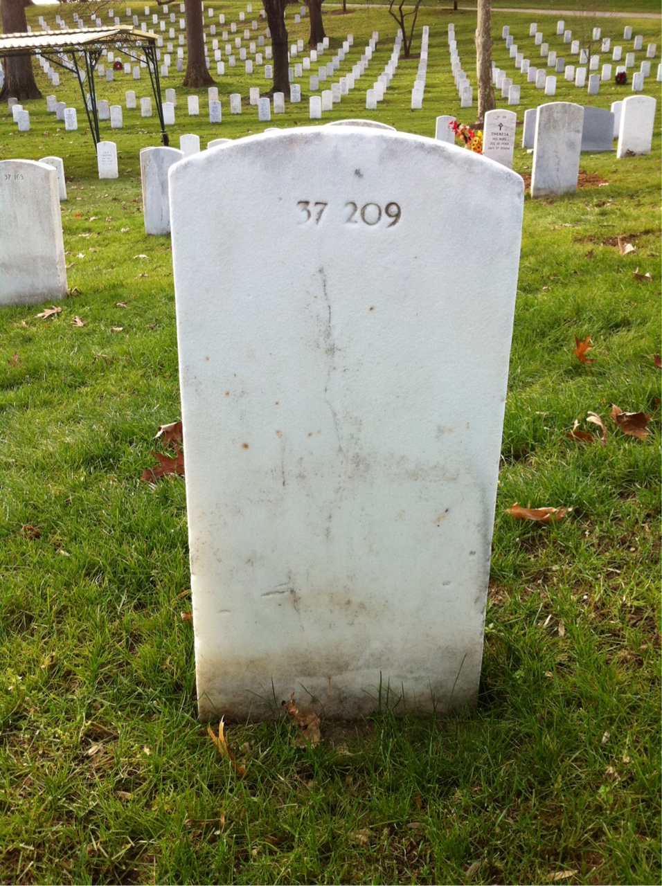 Back of headstone — Andrew Moody