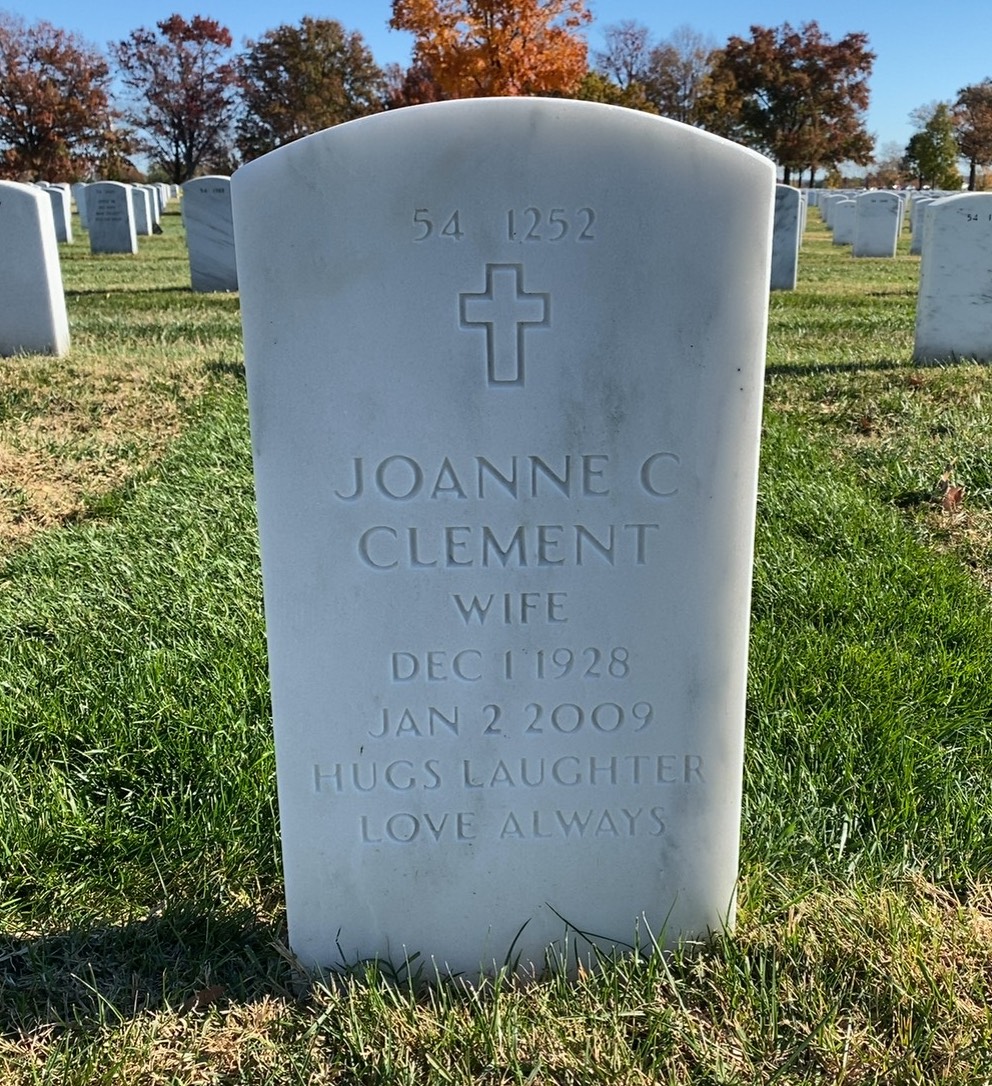 Back of headstone — Lewis Clement