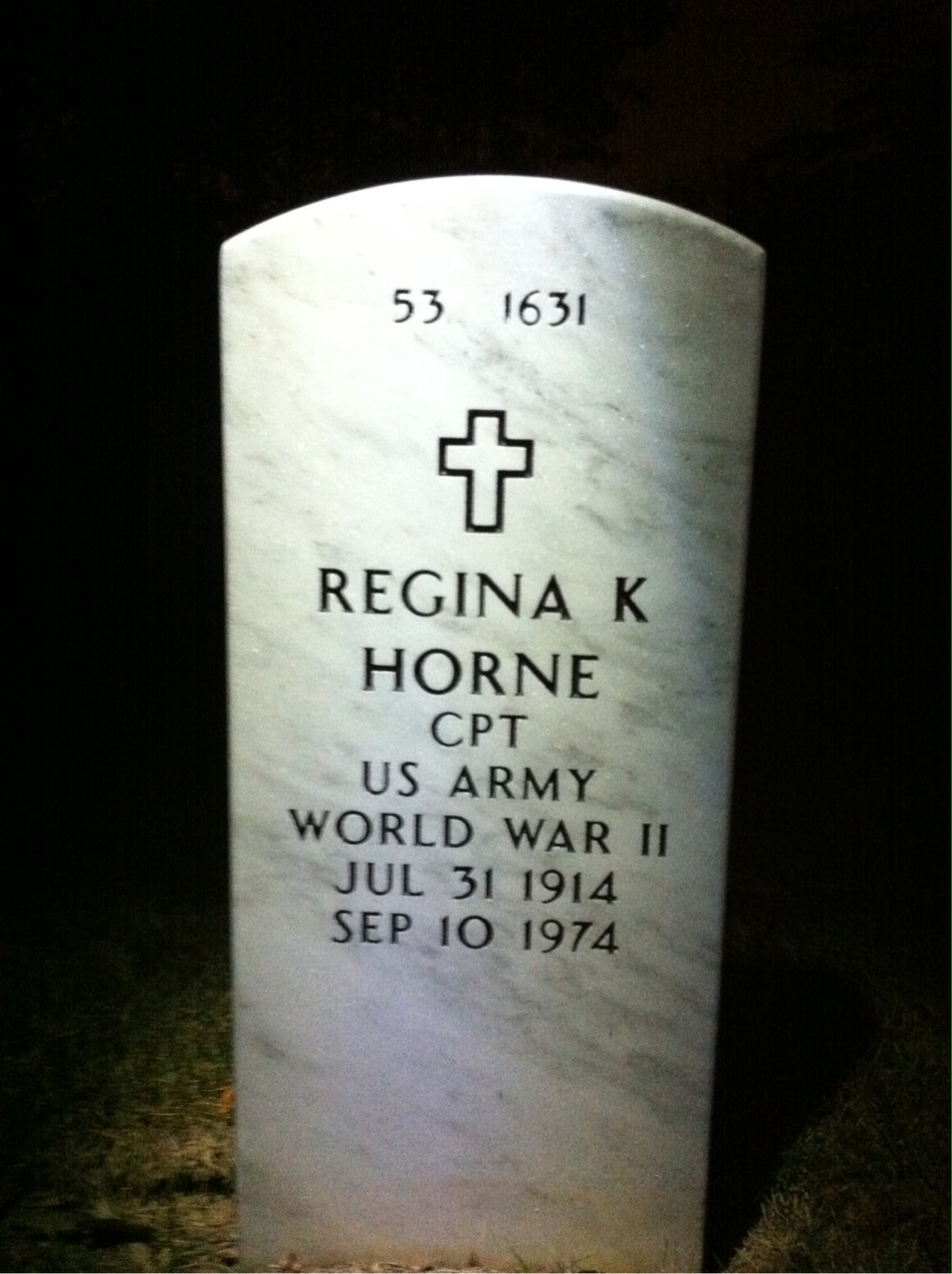 Back of headstone — Joe Horne