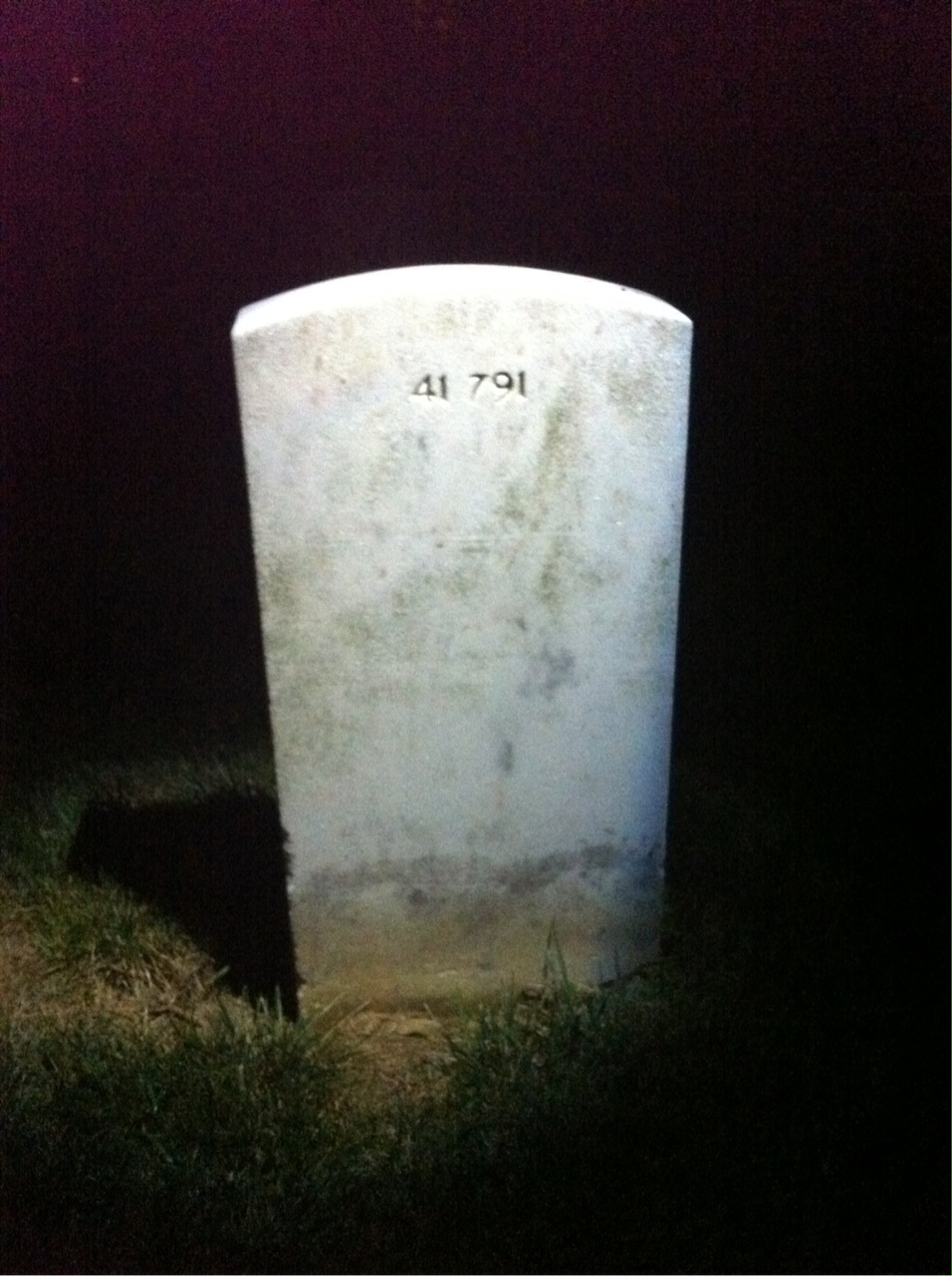 Back of headstone — Randolph Campbell