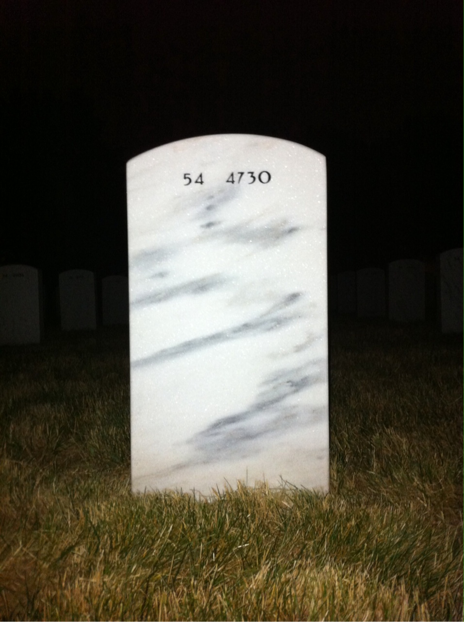 Back of headstone — Chester Turnbaugh