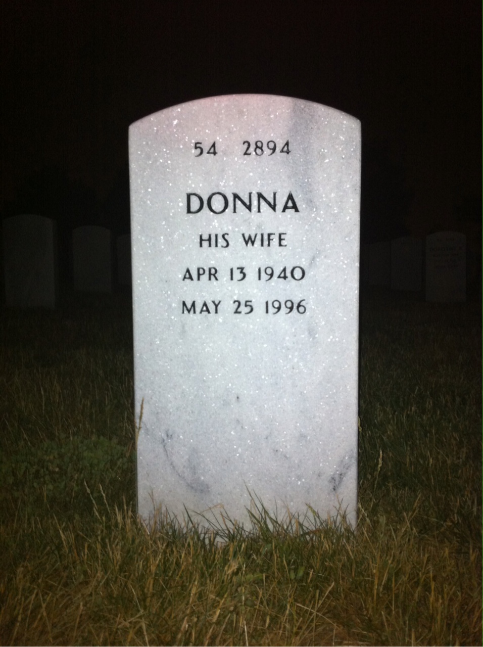 Back of headstone — Clark Morgan