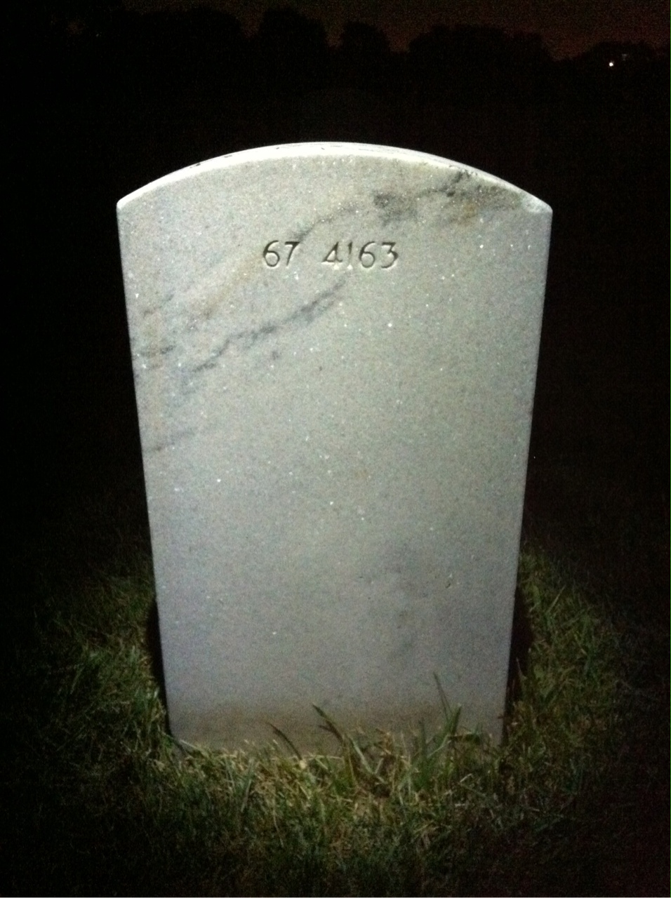 Back of headstone — Warren L Davis