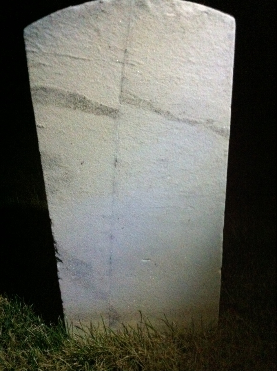 Back of headstone — James Corey