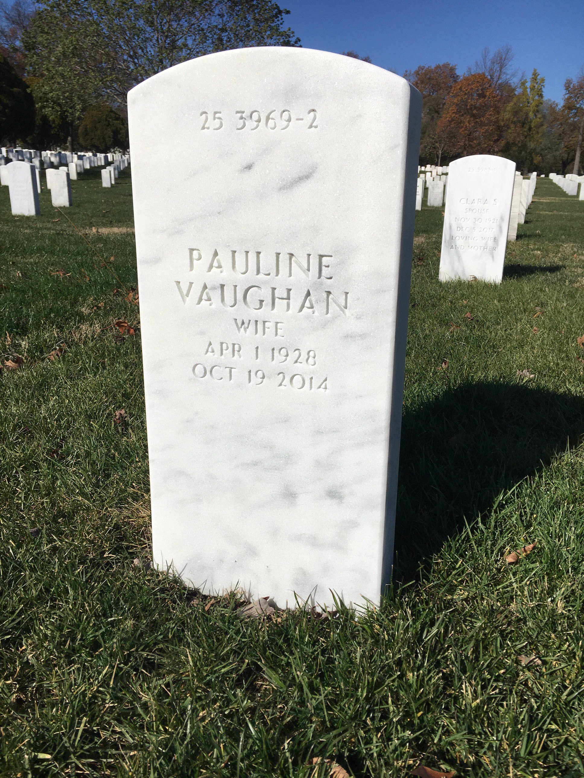 Back of headstone — Willis A Sammons