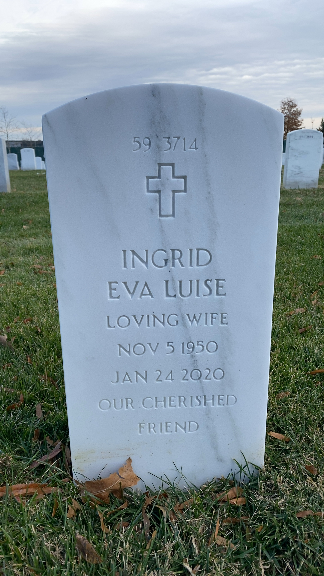 Back of headstone — Stanley Wisniewski