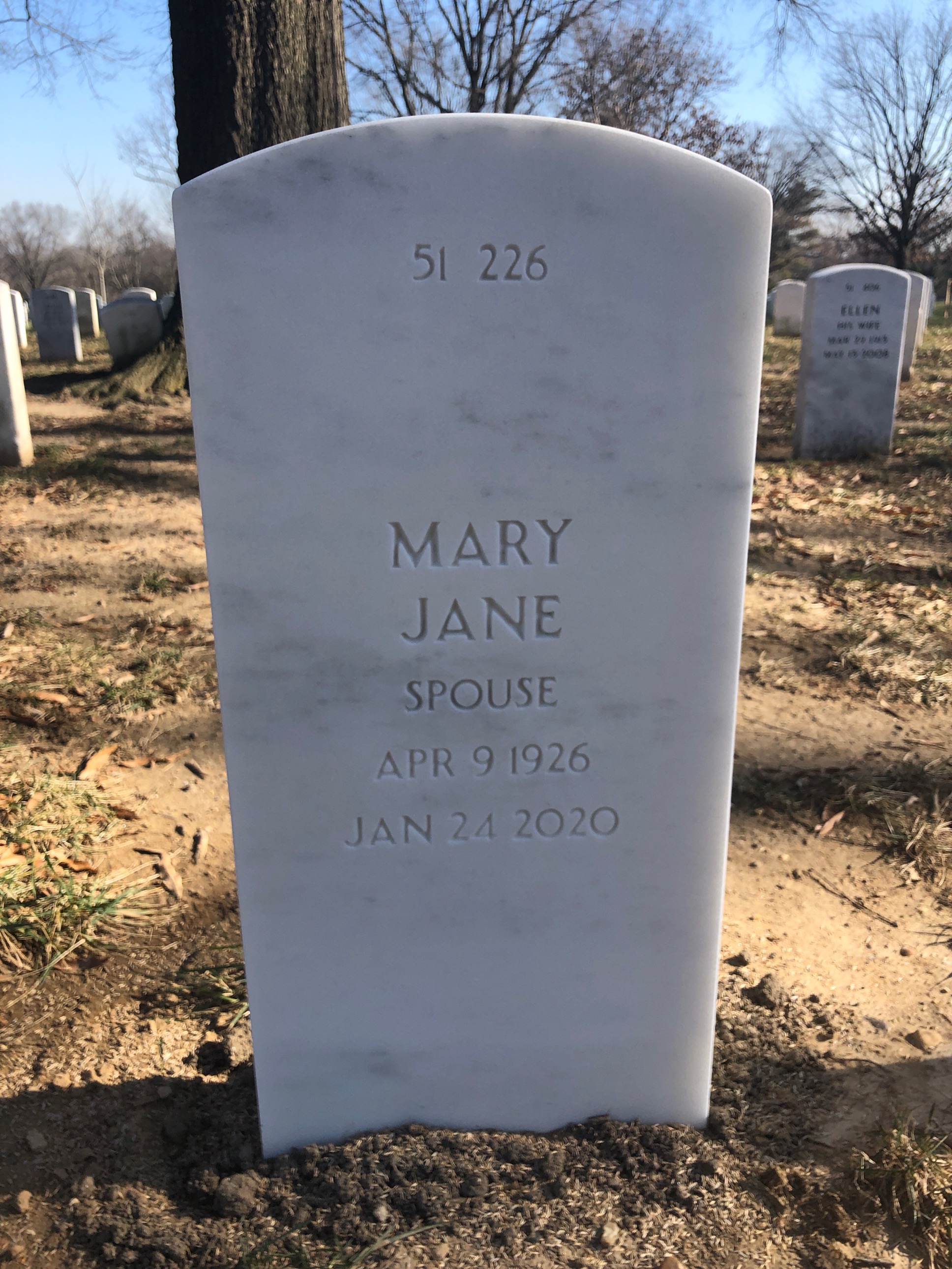 Back of headstone — Billy Mullen