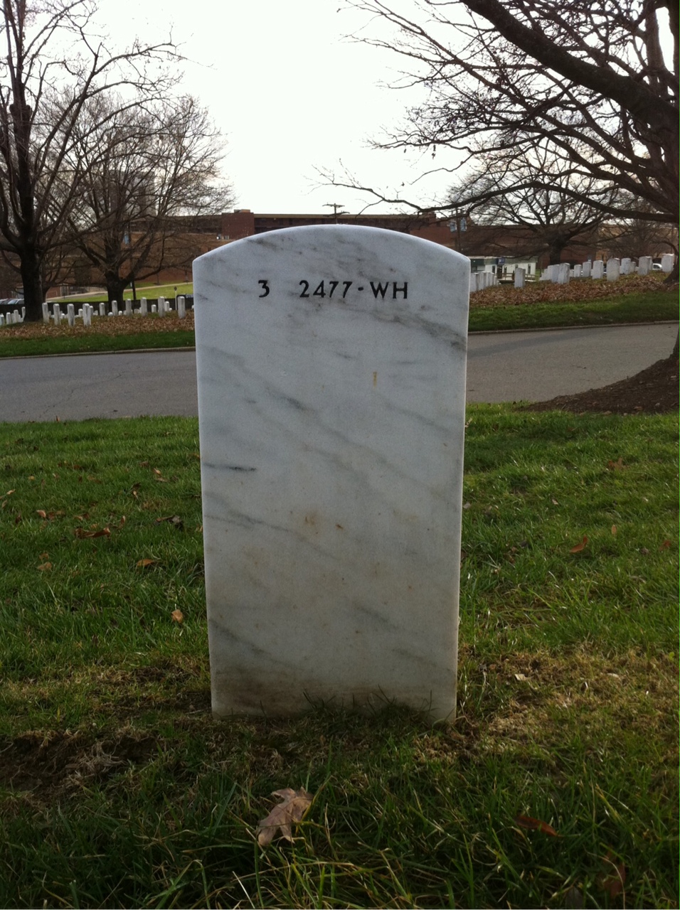 Back of headstone — Charles Mills