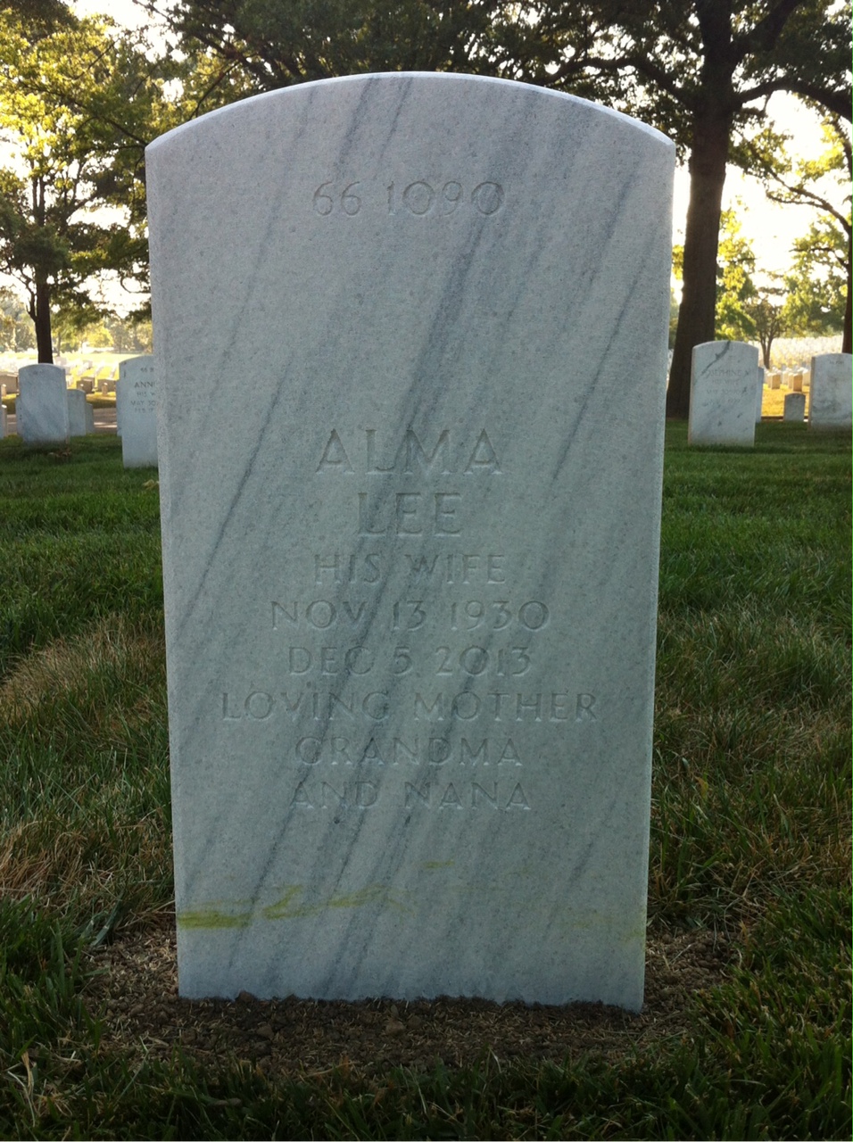 Back of headstone — Richard Burgess