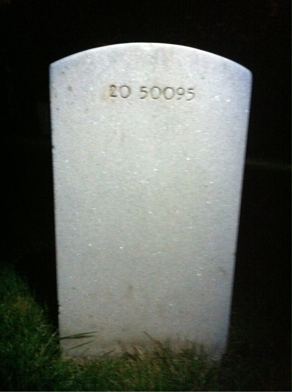 Back of headstone — Peter Austin