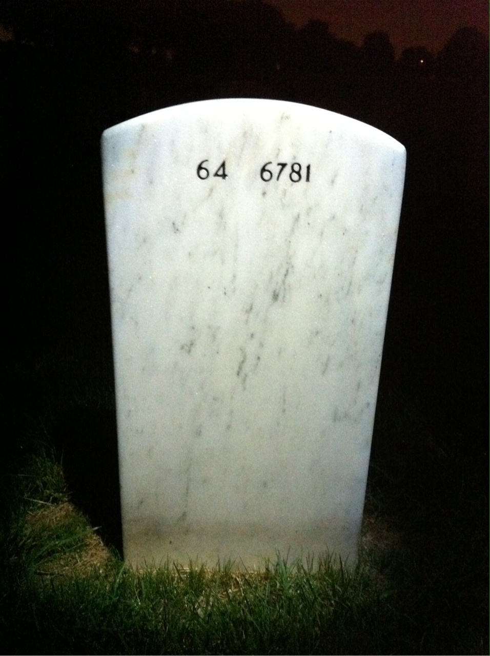 Back of headstone — Robert Sarabia
