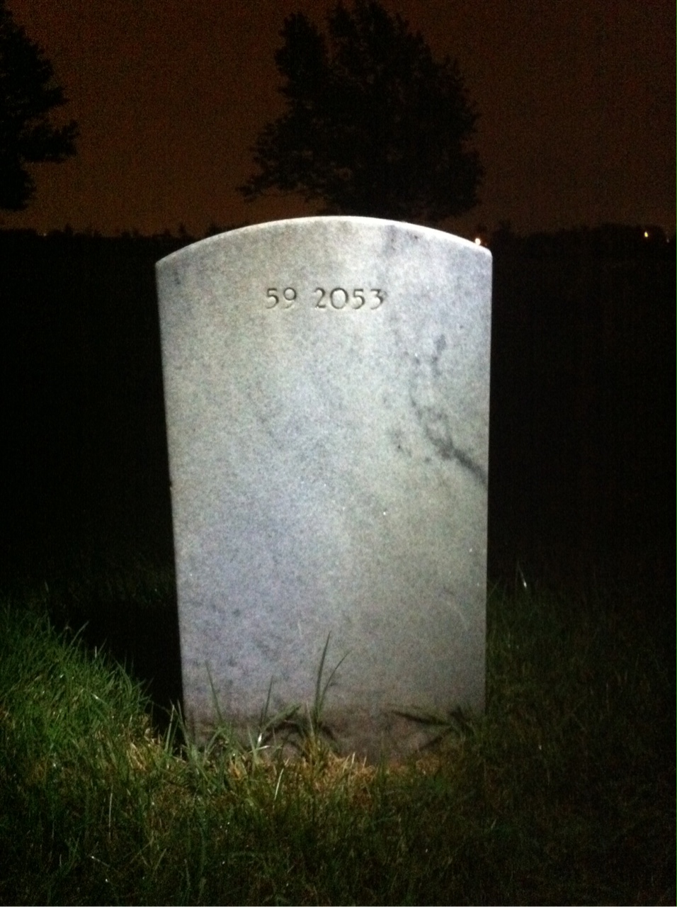 Back of headstone — Robert L Daniels