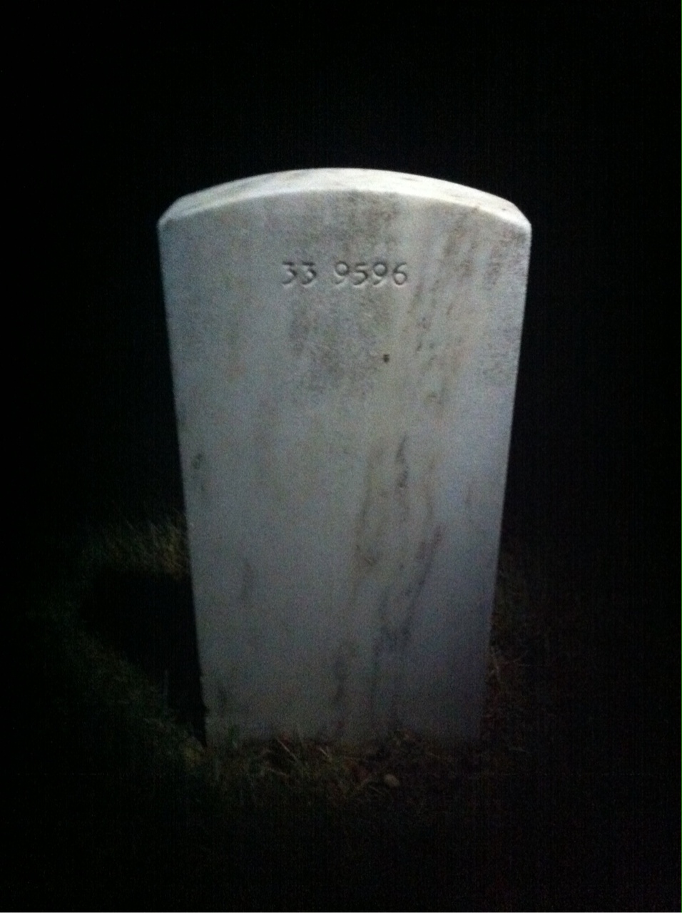 Back of headstone — Robert Ashton