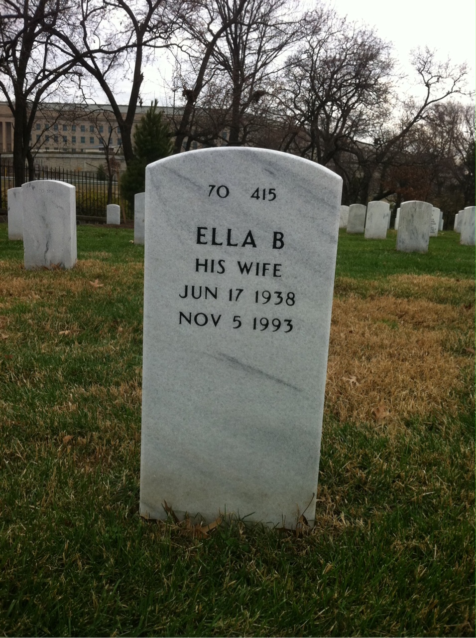 Back of headstone — George Holloway