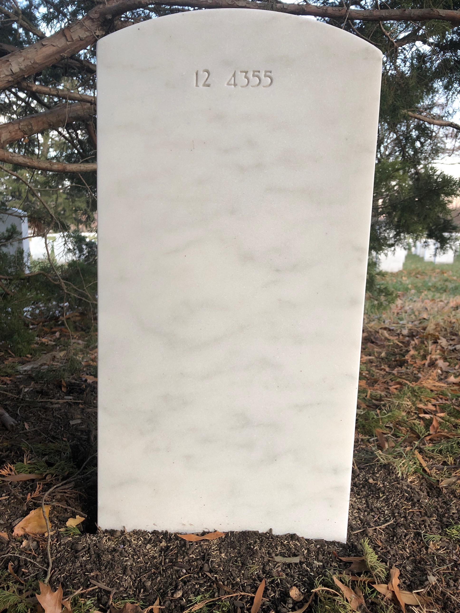 Back of headstone — Harry W Price