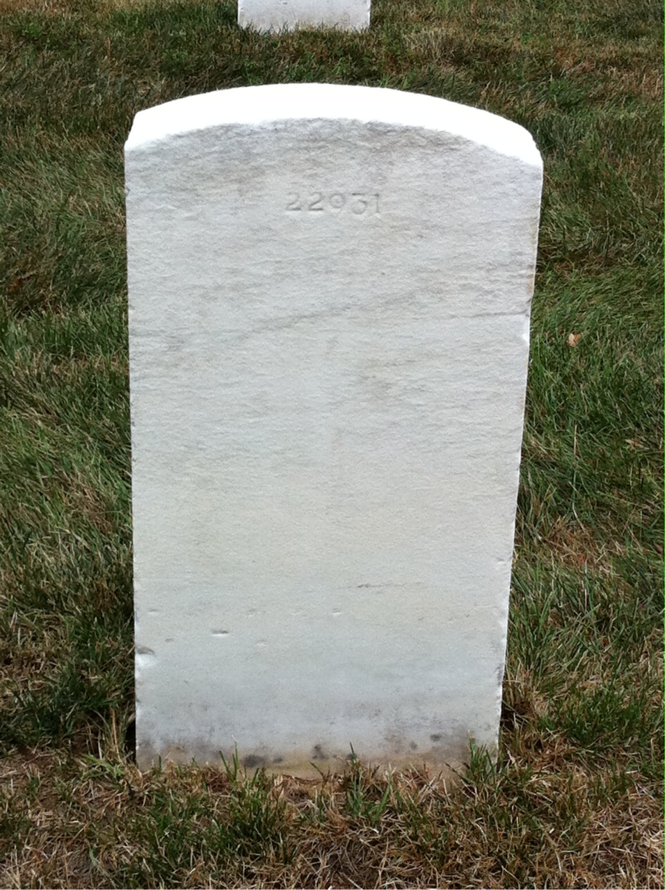 Back of headstone — Dennis Murphy