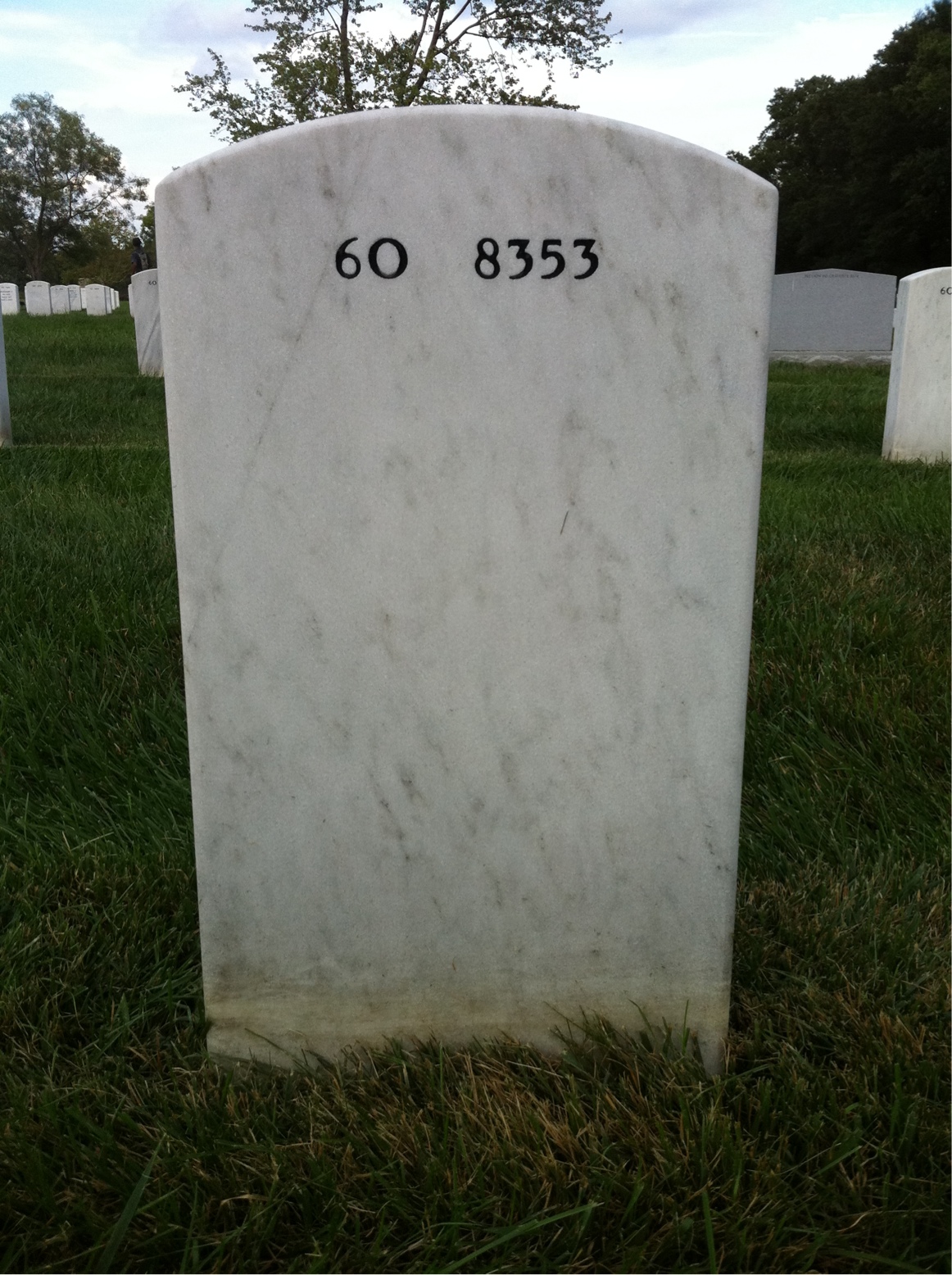 Back of headstone — Marion May