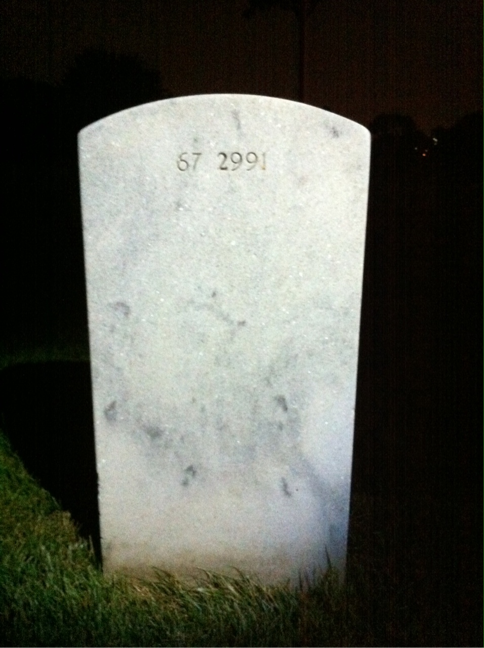 Back of headstone — John Moeller