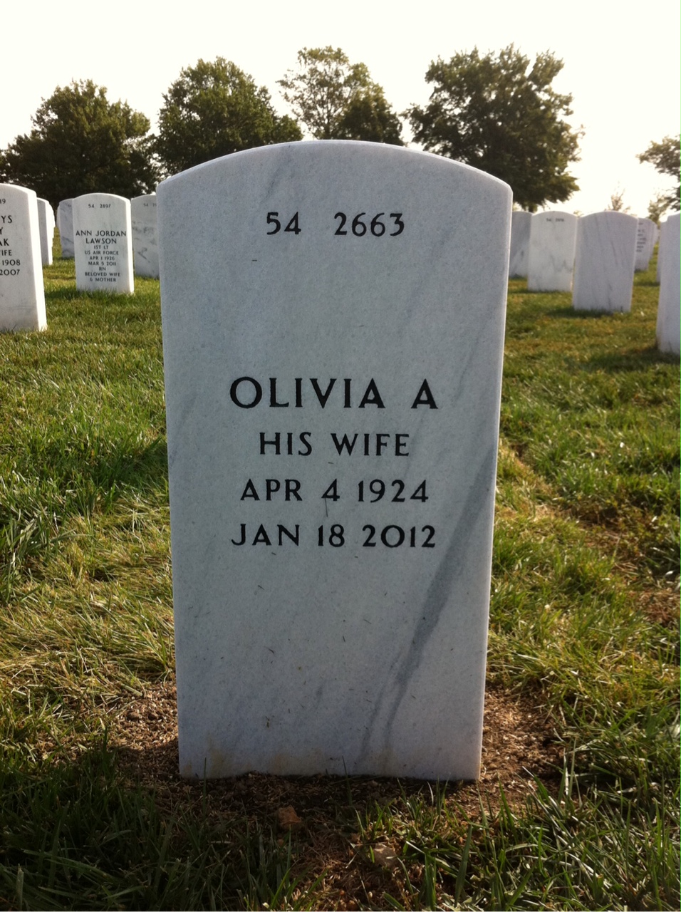 Back of headstone — Donovan Dewolfe