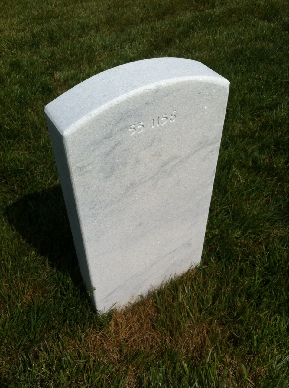 Back of headstone — William Arthur Johnston