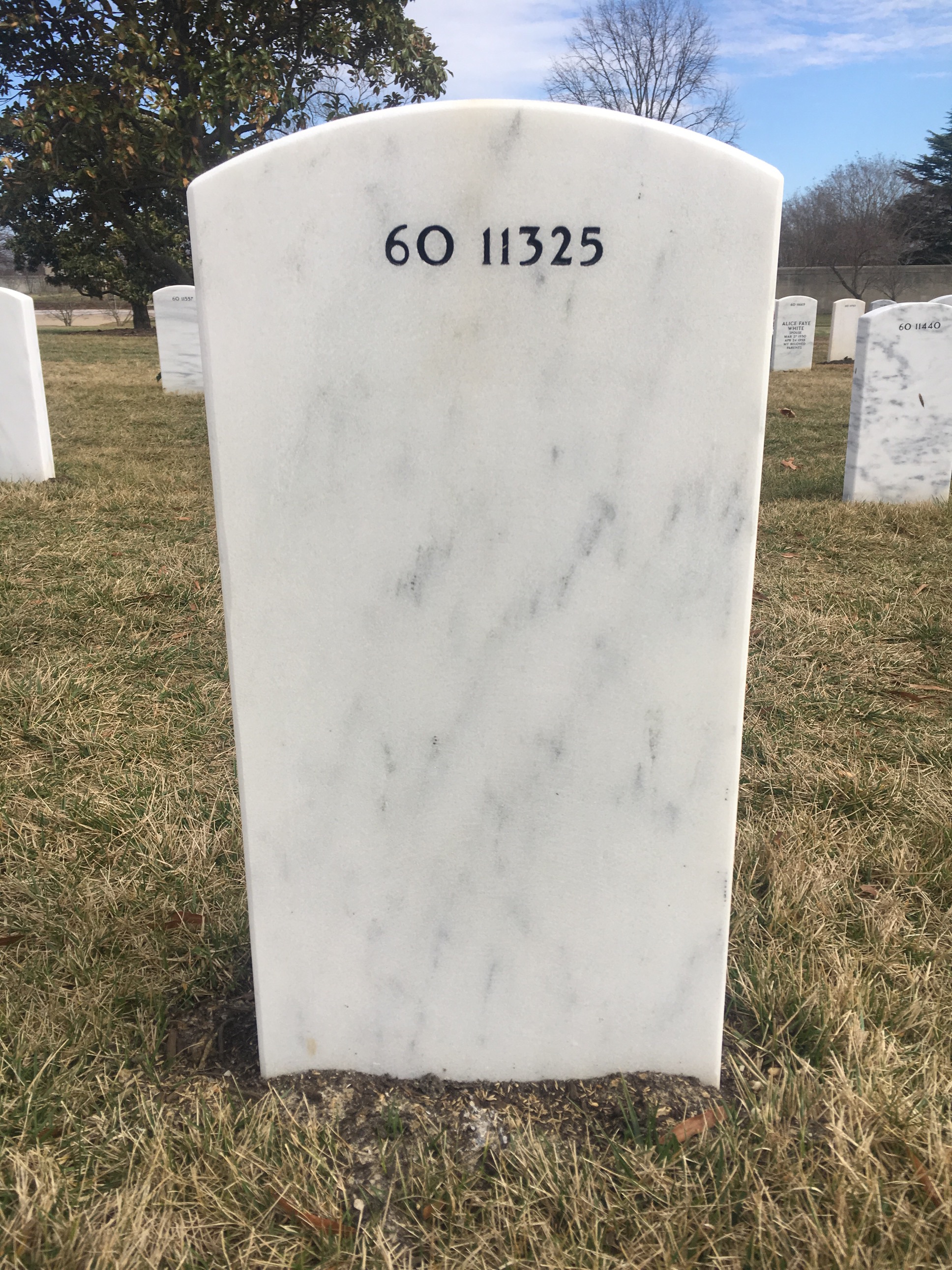 Back of headstone — Eugene Ackerman