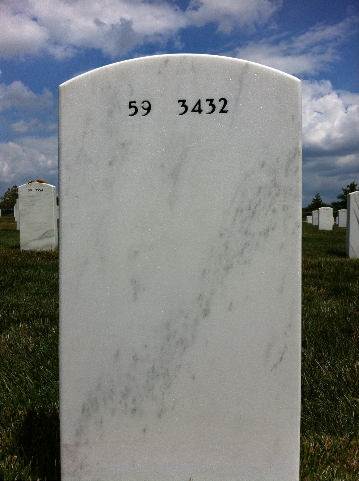 Back of headstone — Frederick Conway