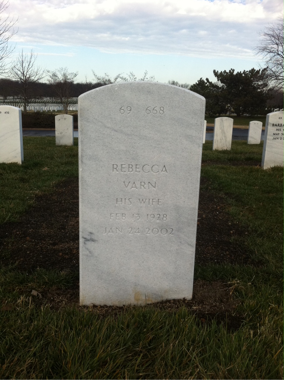 Back of headstone — William Coleman