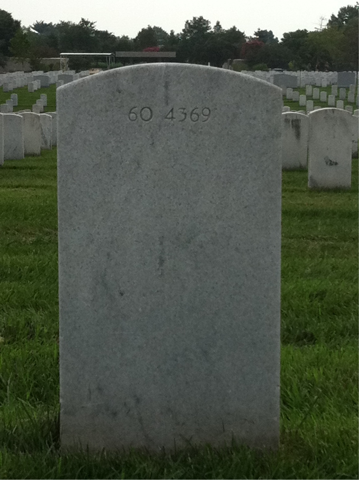 Back of headstone — Carl Douglas Young