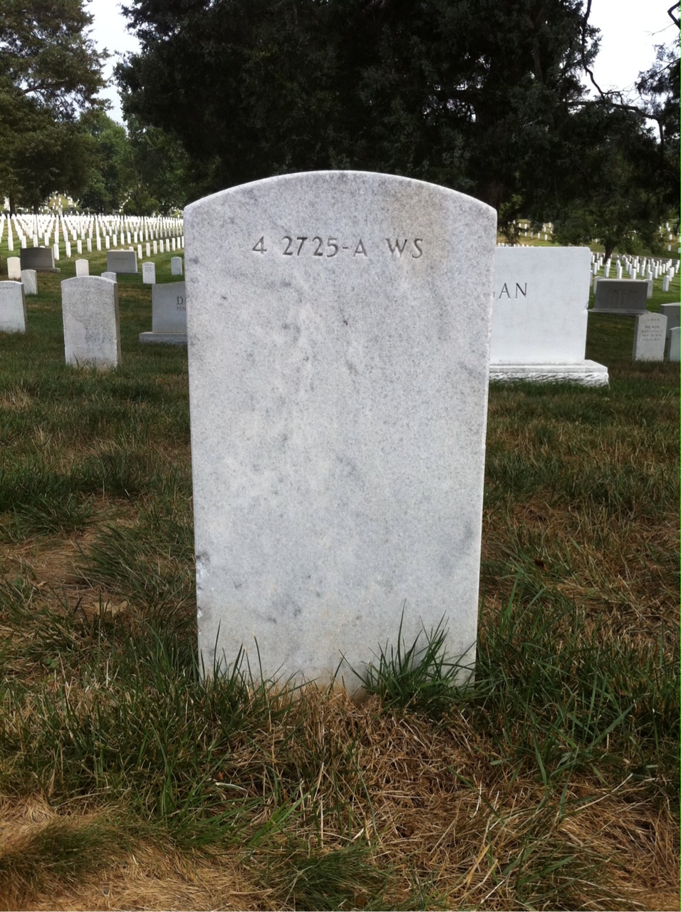 Back of headstone — Ethel Atkins