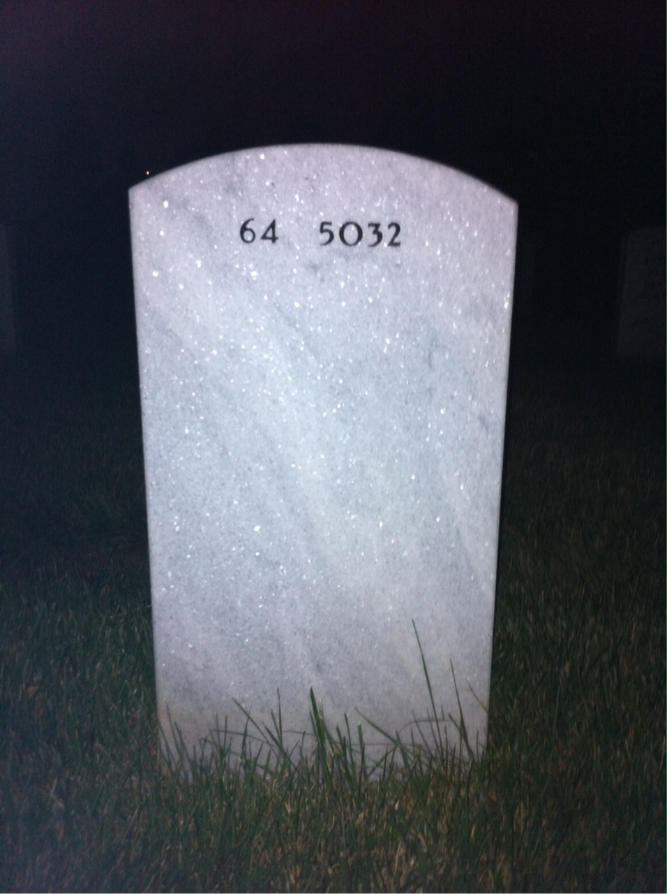 Back of headstone — Kenneth Parsons