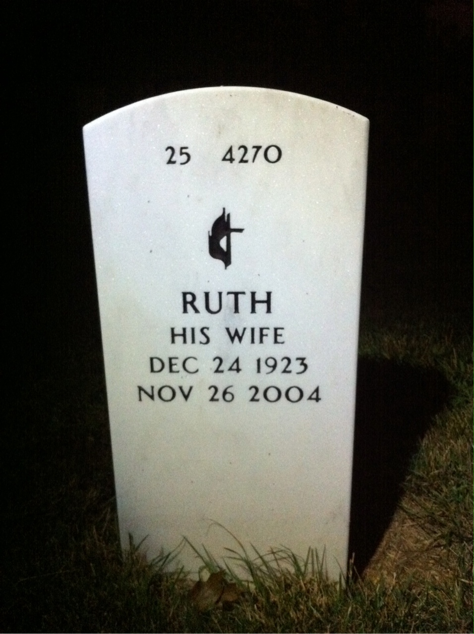 Back of headstone — Eugene Maruszewski