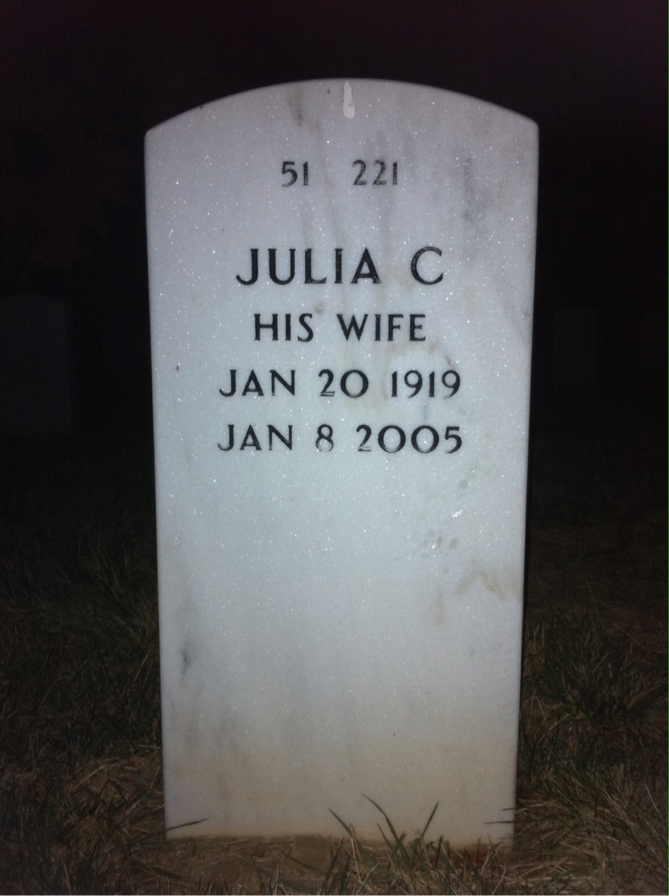 Back of headstone — Chester Tinkelenberg