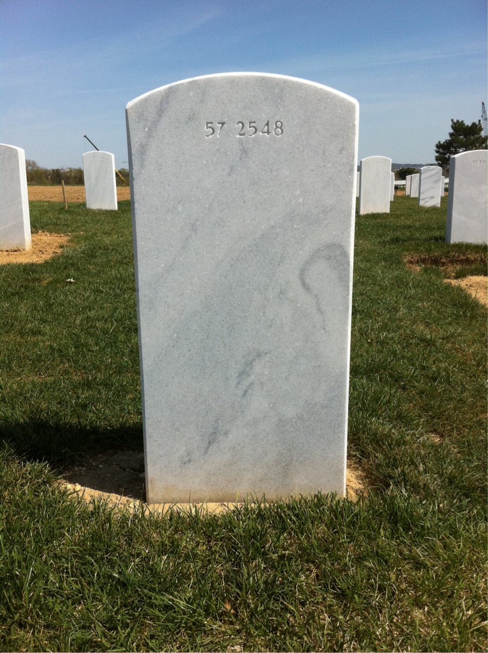 Back of headstone — Thomas Muna