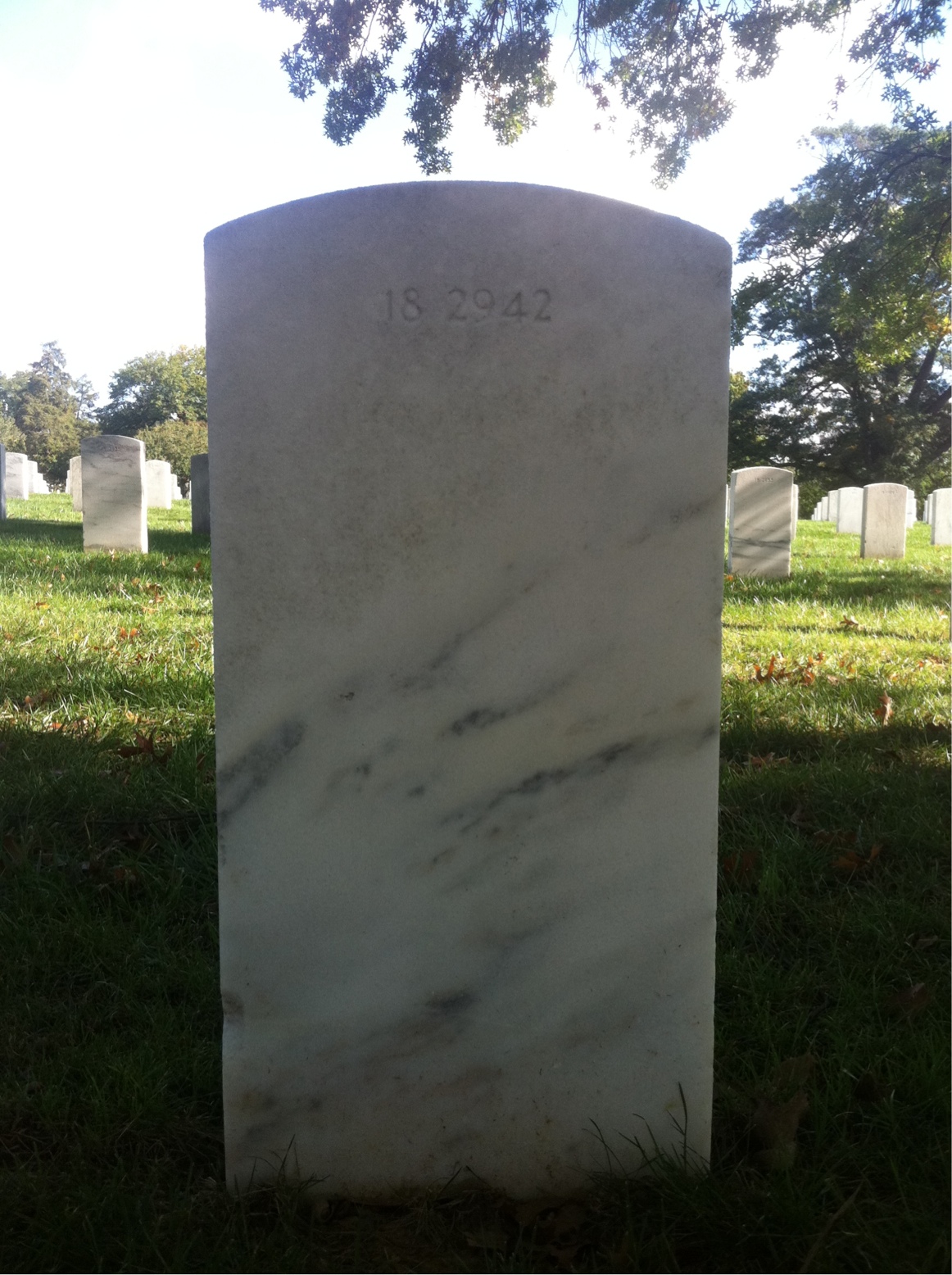 Back of headstone — John Morris