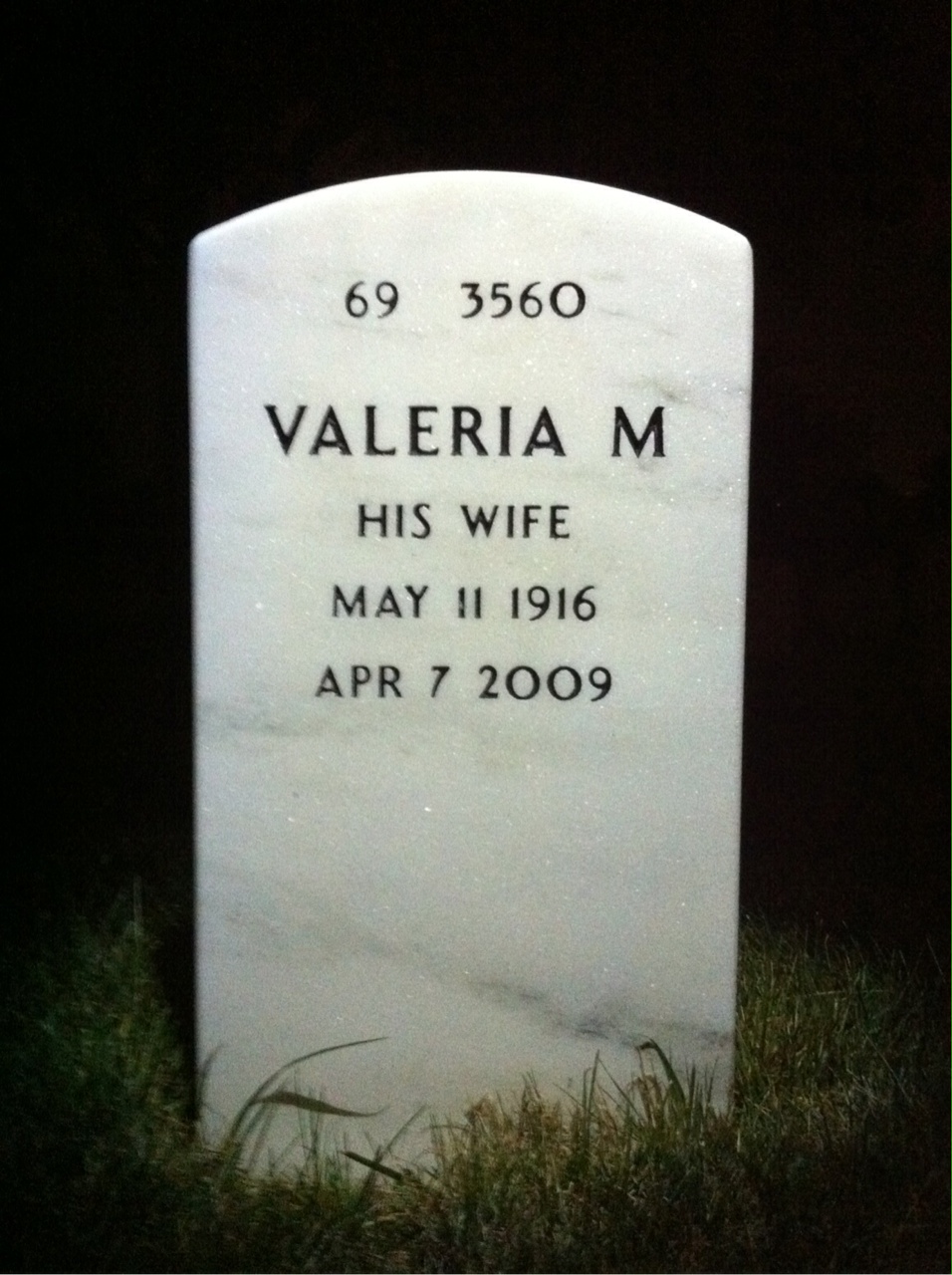 Back of headstone — Henry Wurster