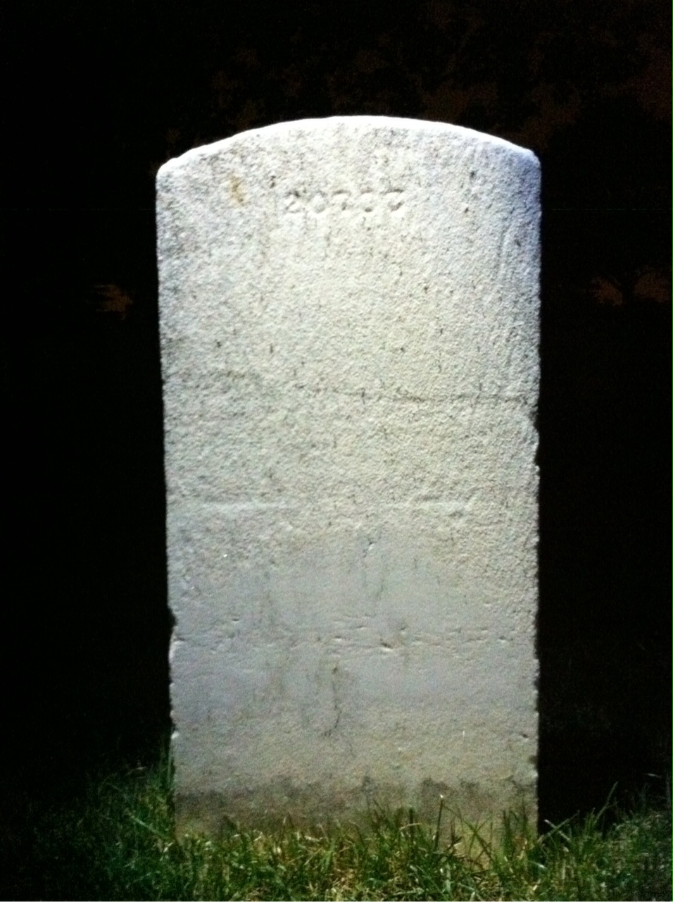Back of headstone — Walter Allan