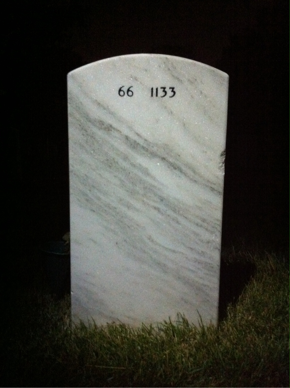 Back of headstone — Sarah Small
