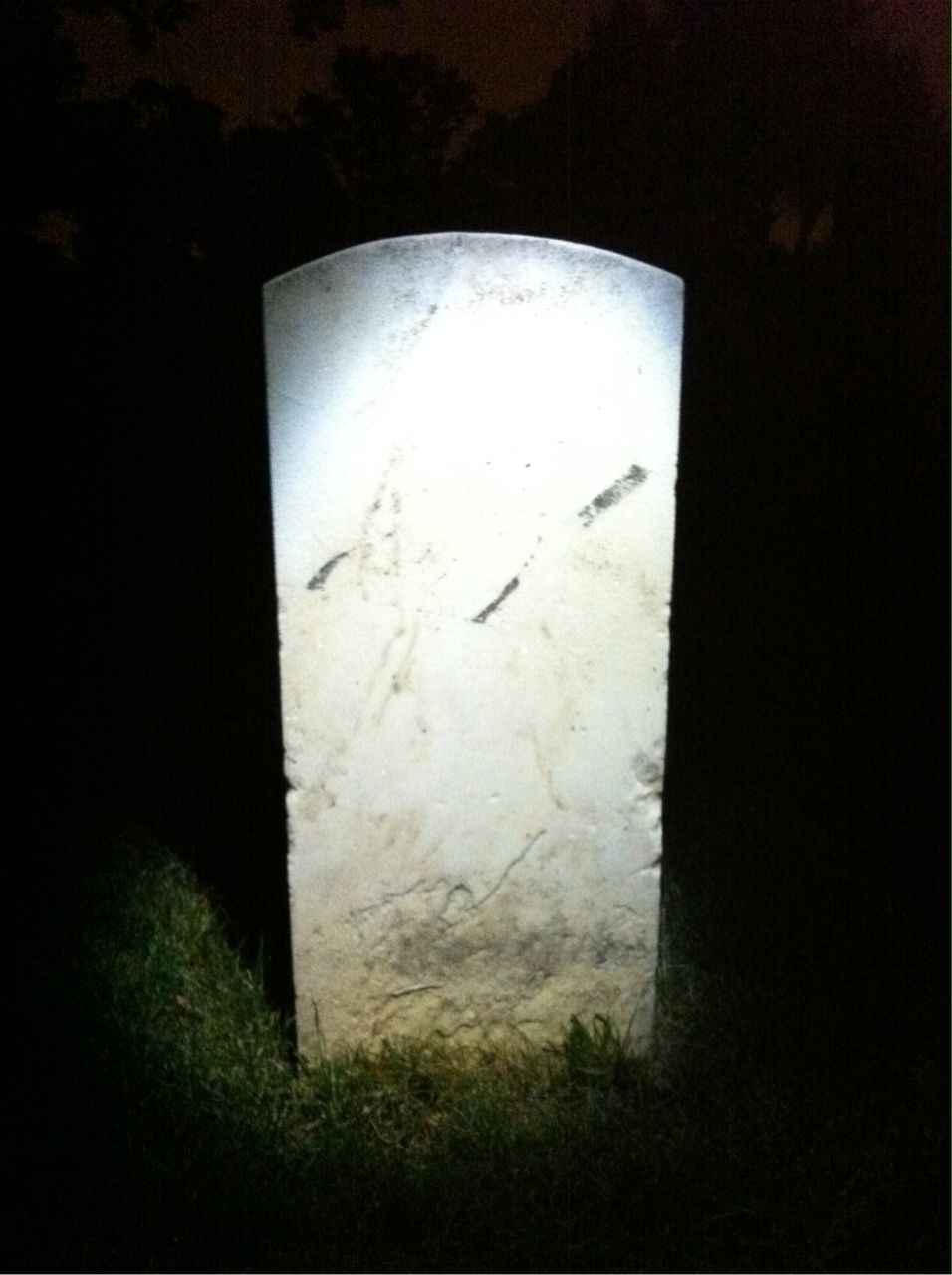 Back of headstone — Charles Addison