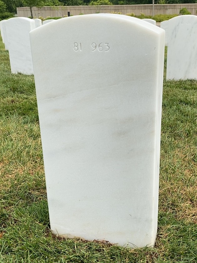 Back of headstone — Alfonso Powers