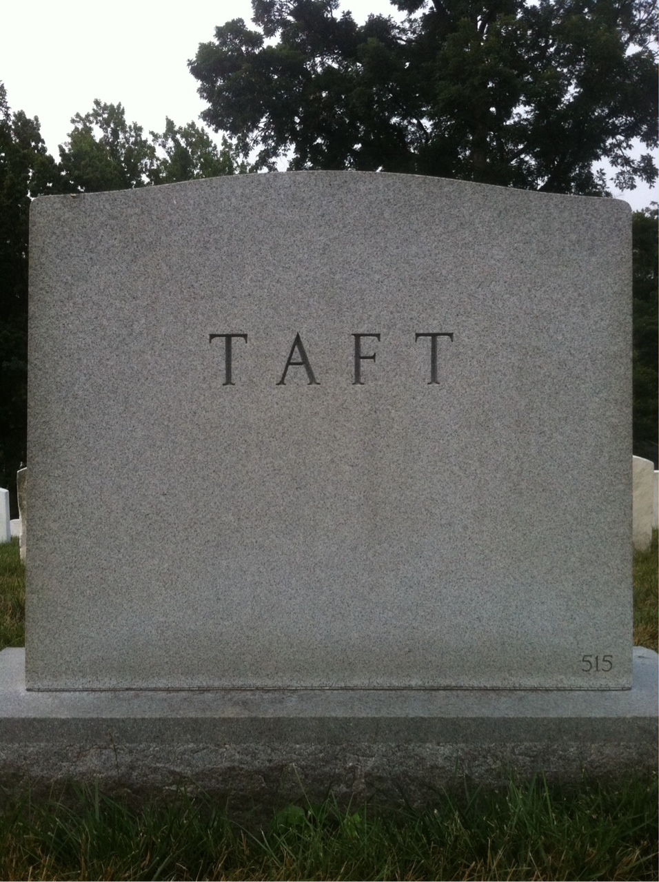 Back of headstone — Philip Taft