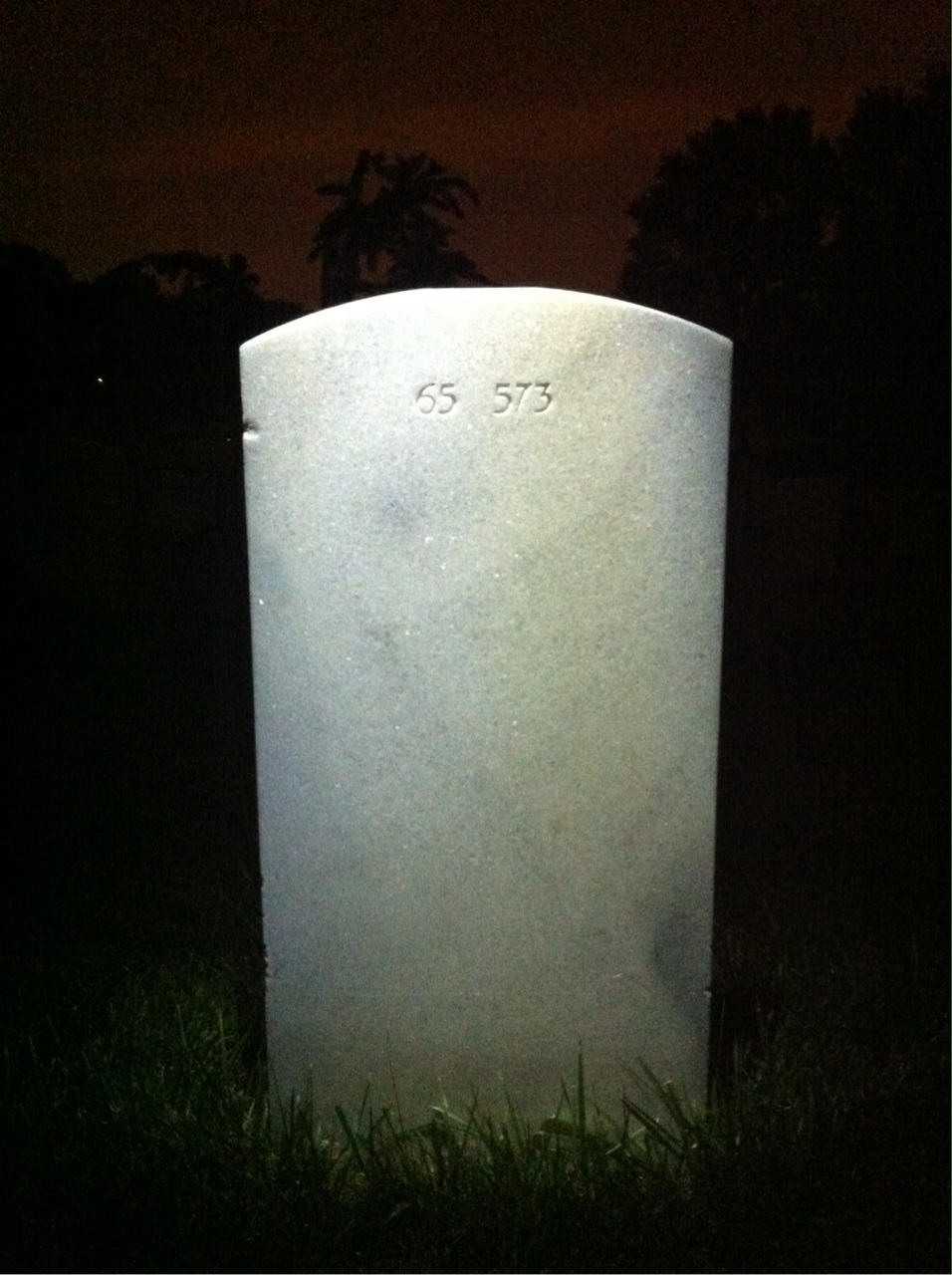 Back of headstone — Albert R Hall
