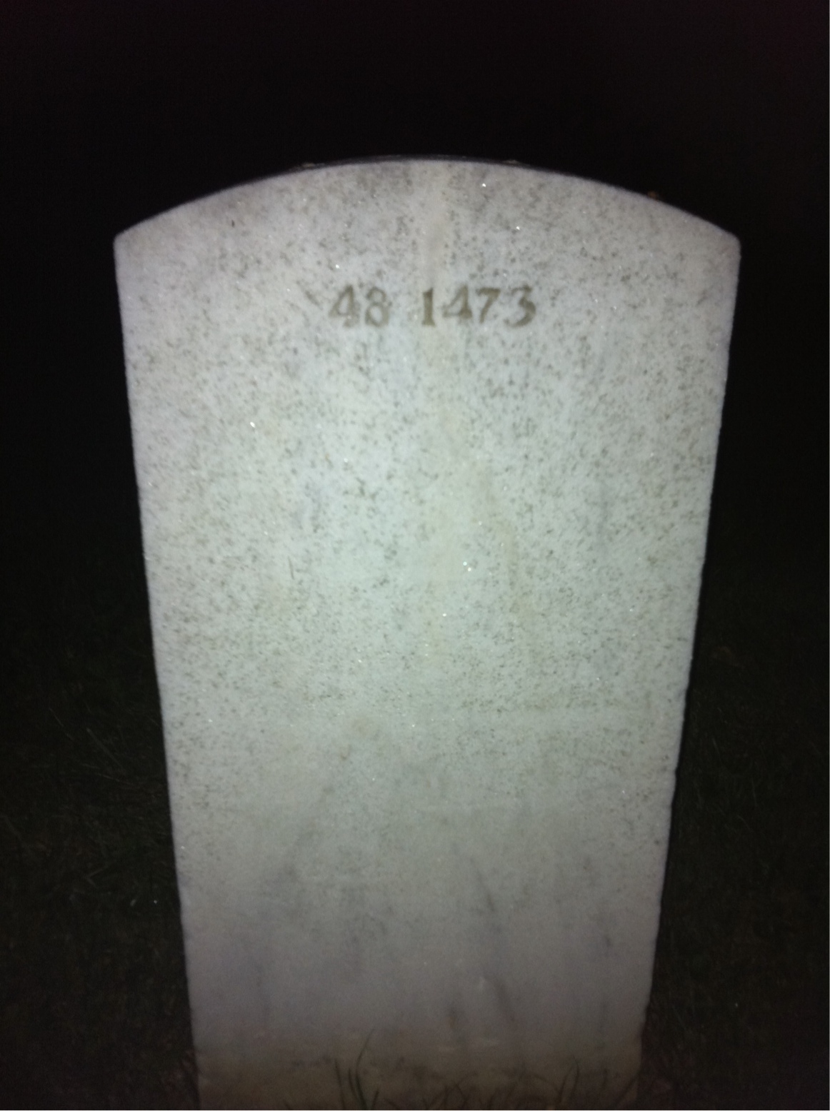 Back of headstone — Charles Mckendrick