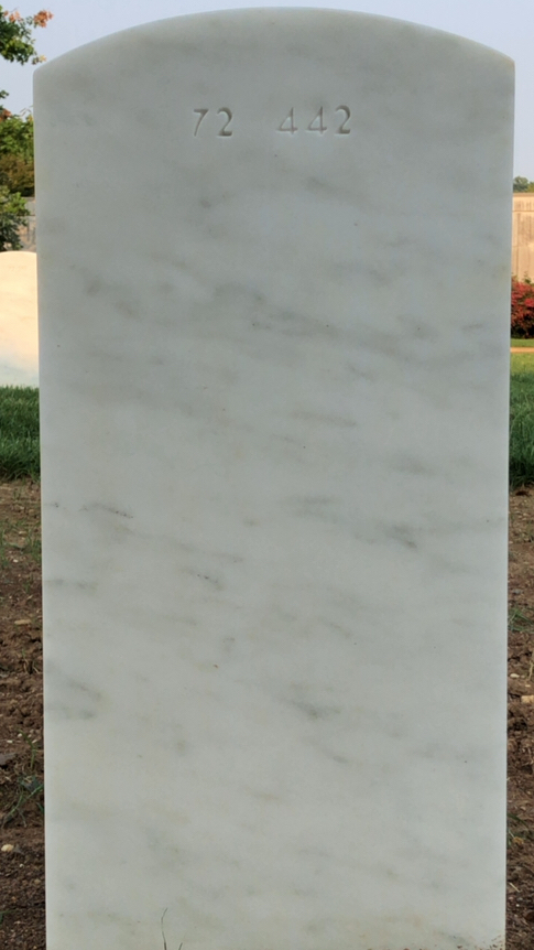 Back of headstone — Thomas S Samson