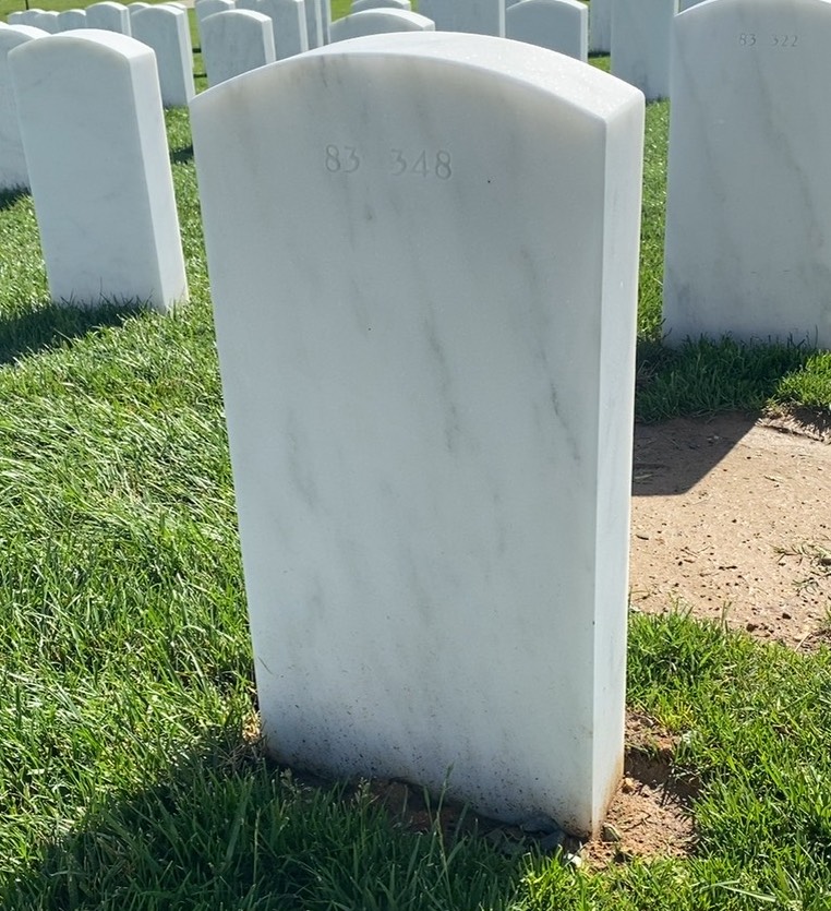Back of headstone — William M Feidl