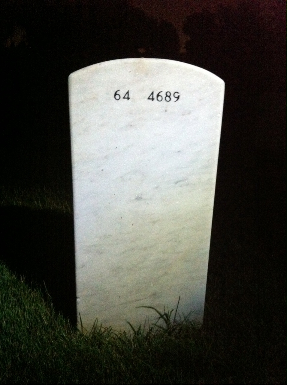 Back of headstone — Gary Wines